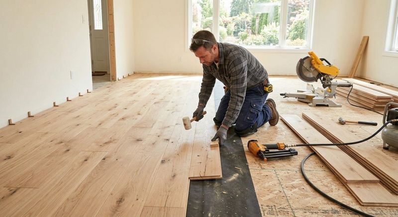 Oak Floor Installation in Abington, MA