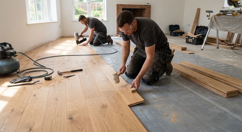 Oak Floor Installation in Falmouth, MA