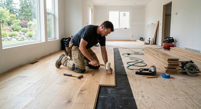 Oak Floor Installation in Plymouth, MA