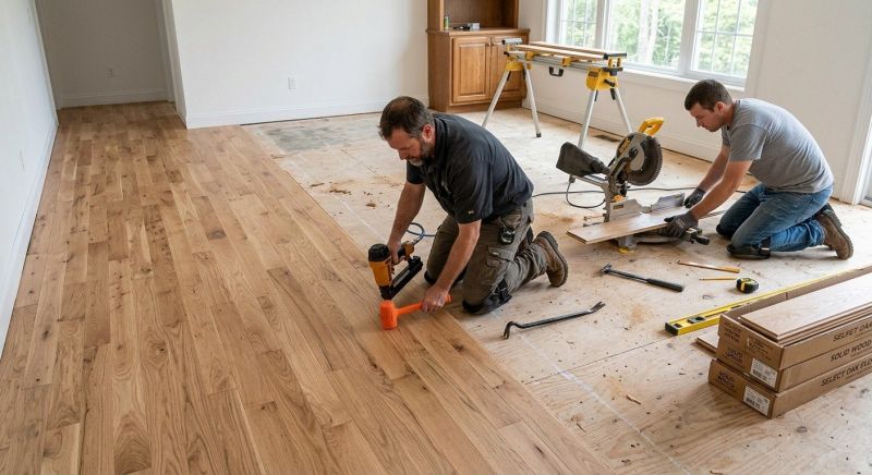 Oak Floor Installation in Marshfield, MA