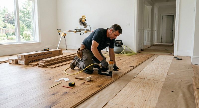 Oak Floor Installation in Rockland, MA