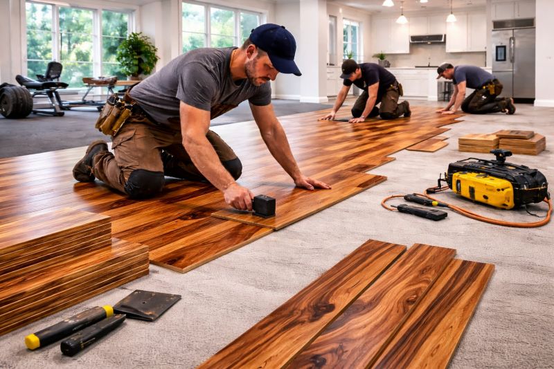 Teak Flooring Installation in Plymouth, MA
