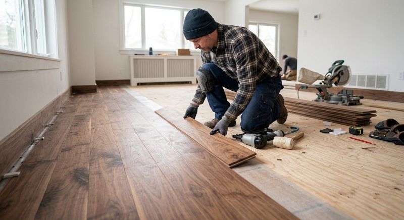 Walnut Flooring Installation in Plymouth, MA
