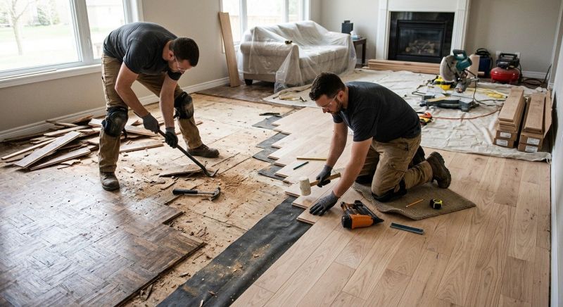 Wood Floor Replacement in Hanson, MA